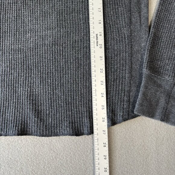 Rag & Bone Shirt Men’s M Gray Waffle Cotton Henley Heavy Gauge Thermal Preppy - Picture 6 of 16